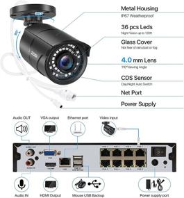 img 2 attached to ZOSI Записывающее устройство для безопасности с системой видеонаблюдения в комплекте