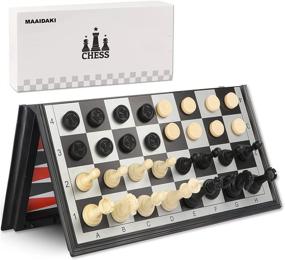 img 4 attached to MAAIDAKI Checkers Backgammon Magnetic Gathering