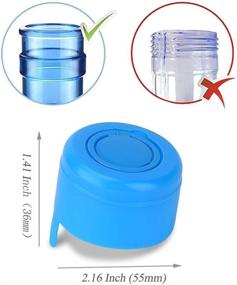 img 3 attached to 🔒 20-Pack Non-Spill Caps Anti-Splash Bottle Caps for 55mm 3 and 5 Gallon Water Jugs - Reusable with Bonus 2-Piece Water Bottle Handle