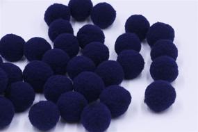 img 1 attached to 🔵 YYCRAFT 100pcs 1 inch Craft Pom Poms Balls for Hobby Supplies and DIY Creative Crafts, Party Decorations in Navy Blue