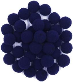img 2 attached to 🔵 YYCRAFT 100pcs 1 inch Craft Pom Poms Balls for Hobby Supplies and DIY Creative Crafts, Party Decorations in Navy Blue