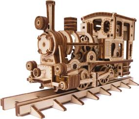 img 4 attached to 🚂 Wood Trick Train 3D Wooden Puzzle for Adults and Kids to Build - 6x4″ - Locomotive Model Kit for All Ages