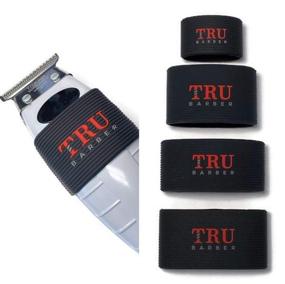 img 4 attached to TRU BARBER Clipper Grip Bands - Set of 4, Non-Slip and Heat-Resistant Clippers Sleeves for Barbers (Black)