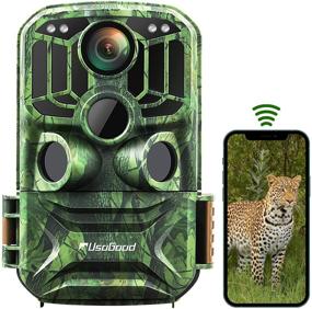 img 4 attached to Usogood WiFi Trail Camera 24MP 1296P Hunting Cameras with Night Vision Motion Activated Waterproof IP66 Game Cam for Outdoor Wildlife Monitoring and Home Security - Sends Picture to Cell Phone
