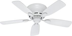 img 4 attached to 💨 Hunter Fan Company 51059: High-Quality Indoor Low Profile IV Ceiling Fan for Efficient Airflow, 42", White Finish