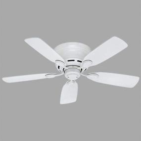 img 3 attached to 💨 Hunter Fan Company 51059: High-Quality Indoor Low Profile IV Ceiling Fan for Efficient Airflow, 42", White Finish