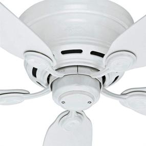 img 1 attached to 💨 Hunter Fan Company 51059: High-Quality Indoor Low Profile IV Ceiling Fan for Efficient Airflow, 42", White Finish