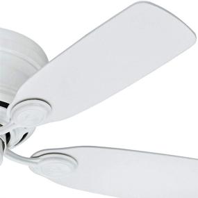 img 2 attached to 💨 Hunter Fan Company 51059: High-Quality Indoor Low Profile IV Ceiling Fan for Efficient Airflow, 42", White Finish