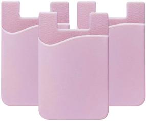 img 4 attached to 📱 Compact Silicone Adhesive Phone Card Holder - Asstar 3 Pack Pink - Compatible with Blu/iPhone/Samsung Galaxy/Motorola/Nokia/Honor