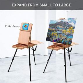 img 1 attached to 🎨 Falling in Art French Style Field and Sketchbox Easel with Adjustable Tripod and Drawer: A Light Weight and Convenient Solution for Artists