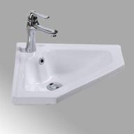 🚰 modern white corner sink with overflow by renovators supply manufacturing - alexander ii bathroom wall mount logo