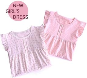 img 2 attached to BOOPH девочки платье: сердце-образное повседневное хлопковое принцессское юбка для лета малышей.