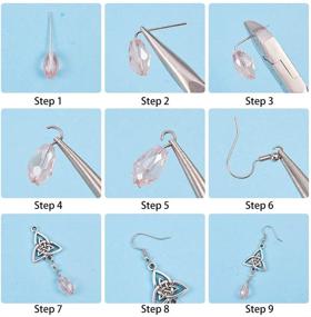 img 1 attached to 🔮 SUNNYCLUE Celtic Knot Earring Making Kit - DIY 10 Pairs Earrings with Celtic Knot Charms, Findings, and Beads - Irish Wiccan Flower Star Triangle Heart Love - Includes Earring Hooks and Beginner's Instruction