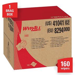 img 2 attached to 🧻 Wypall X80 Reusable Wipes (41041), Extended Use Cloths - Brag Box Format in Blue - 160 Sheets per Box, 1 Box per Case