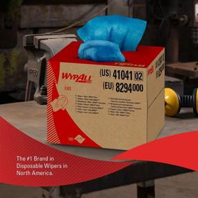 img 1 attached to 🧻 Wypall X80 Reusable Wipes (41041), Extended Use Cloths - Brag Box Format in Blue - 160 Sheets per Box, 1 Box per Case