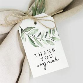 img 3 attached to 🌿 Bliss Collections Thank You Gift Tags - 50 Greenery Tags for Wedding, Bridal Shower, Baby Shower Favors and More