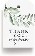 🌿 bliss collections thank you gift tags - 50 greenery tags for wedding, bridal shower, baby shower favors and more logo