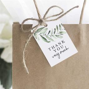 img 2 attached to 🌿 Bliss Collections Thank You Gift Tags - 50 Greenery Tags for Wedding, Bridal Shower, Baby Shower Favors and More