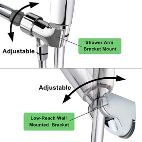 img 2 attached to 🚿 High Pressure Luxury Handheld Shower Head Unit with Powerful Spray and Pause Setting - Ideal for RV Shower and Wall Mount, Includes Flexible Hose - Chrome Finish