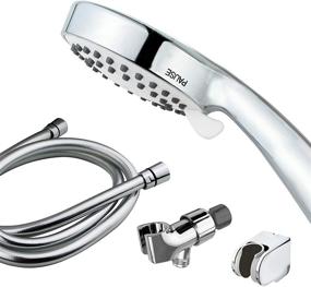 img 4 attached to 🚿 High Pressure Luxury Handheld Shower Head Unit with Powerful Spray and Pause Setting - Ideal for RV Shower and Wall Mount, Includes Flexible Hose - Chrome Finish