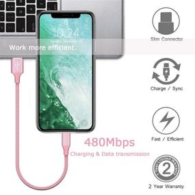 img 1 attached to 🍎 Apple Certified Lightning Charging Charger (2Pack, 1Ft) - Improved SEO