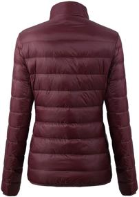 img 3 attached to Lancholy Womens Packable U619WYRF027 Wine Red Women's Clothing for Coats, Jackets & Vests