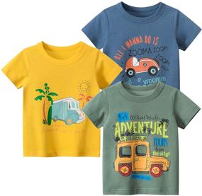 img 4 attached to JoJo Dinosaur Monster Graphic T Shirts for Boys - Tops, Tees & Shirts