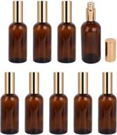 🌿 foraineam 9 pack amber glass spray bottles - 100ml / 3.4 oz. - fine mist spray, refillable container for perfume, cleaning products, essential oils logo