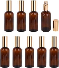 img 4 attached to 🌿 Foraineam 9 Pack Amber Glass Spray Bottles - 100ml / 3.4 oz. - Fine Mist Spray, Refillable Container for Perfume, Cleaning Products, Essential Oils