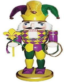 img 1 attached to 🎅 Santas Workshop 70223 Mardi Gras Nutcracker, 14.5 Inch - Festive Collectible Decor for Christmas and Mardi Gras Celebrations!