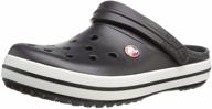 stylish unisex crocband graphite white men's shoes by crocs: comfort meets fashion! logo