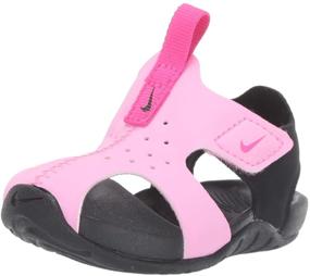 img 4 attached to 👟 Stylish and Protective: NIKE Toddler Sunray Protect Sandals in Black for Boys