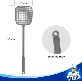 img 2 attached to 🪰 Efficient 6 Pack of MR.SIGA Gray Heavy Duty Long Handle Fly Swatters