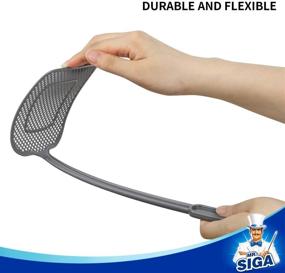 img 3 attached to 🪰 Efficient 6 Pack of MR.SIGA Gray Heavy Duty Long Handle Fly Swatters