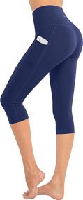 img 3 attached to 🧘 LifeSky Yoga Pants for Women: High Waisted Tummy Control Leggings with Pockets, 4 Way Stretching - Perfect Workout Attire