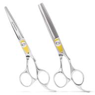 💇 equinox professional razor edge series - ultimate hair cutting and thinning/texturizing scissors set - premium barber shears kit (6.5 inches) logo