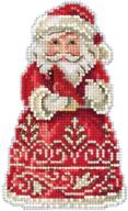 mill hill 2019 jim shore js201913 santa with cardinal cross stitch ornament kit: a festive delight for diy enthusiasts! logo