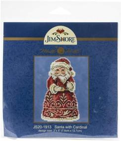 img 2 attached to Mill Hill 2019 Jim Shore JS201913 Santa with Cardinal Cross Stitch Ornament Kit: A Festive Delight for DIY Enthusiasts!