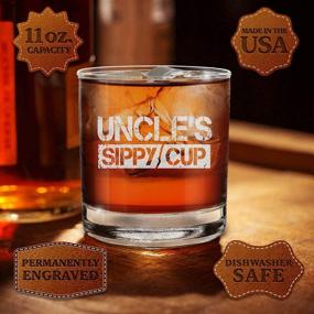 img 3 attached to Shop4ever Engraved Whiskey Glass - Promoted to Uncle - New Uncle's Sippy Cup