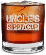 shop4ever engraved whiskey glass - promoted to uncle - new uncle's sippy cup logo