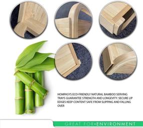 img 1 attached to 🍽️ Hompasys Bamboo Serving Trays for Breakfast – Stylish and Functional Food Presentation