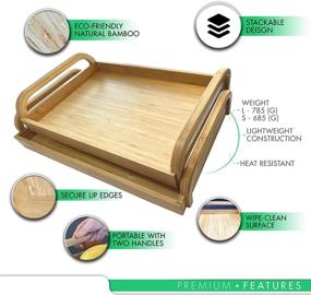 img 2 attached to 🍽️ Hompasys Bamboo Serving Trays for Breakfast – Stylish and Functional Food Presentation