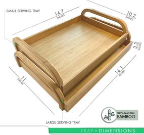 img 3 attached to 🍽️ Hompasys Bamboo Serving Trays for Breakfast – Stylish and Functional Food Presentation