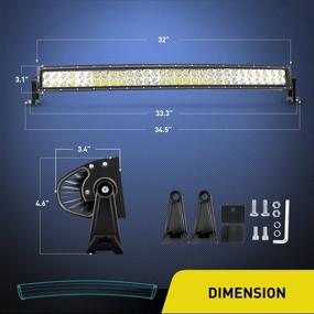 img 3 attached to 🚗 Nilight - 70016C-A 32-Inch 180W Curved Spot Flood Combo High Power LED Driving Lamp LED Light Bar Off Road Fog Driving Work Light for SUV Boat Jeep Lamp, 2 Years Warranty