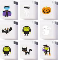 spooky delights: 320 clear self-adhesive halloween treat bags for party favors logo