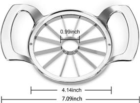 img 2 attached to ENLOY Stainless Steel Ultra-Sharp 12-Blade Apple Slicer and Corer - Upgraded Version for Extra Large Apples (Up to 4 Inches)