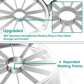 img 1 attached to ENLOY Stainless Steel Ultra-Sharp 12-Blade Apple Slicer and Corer - Upgraded Version for Extra Large Apples (Up to 4 Inches)