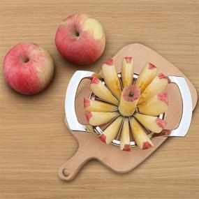 img 3 attached to ENLOY Stainless Steel Ultra-Sharp 12-Blade Apple Slicer and Corer - Upgraded Version for Extra Large Apples (Up to 4 Inches)