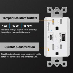 img 1 attached to 🔌 CML Receptacle Resistant Decorator Screwless: Enhancing Safety and Aesthetics in Your Space