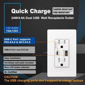 img 3 attached to 🔌 CML Receptacle Resistant Decorator Screwless: Enhancing Safety and Aesthetics in Your Space